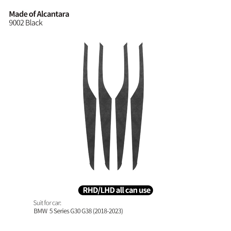 Made of Alcantara For BMW 5 Series G30 G38 Car Door Inner Handle Decorative Trim Frame Sticker Premium Interior Accessories