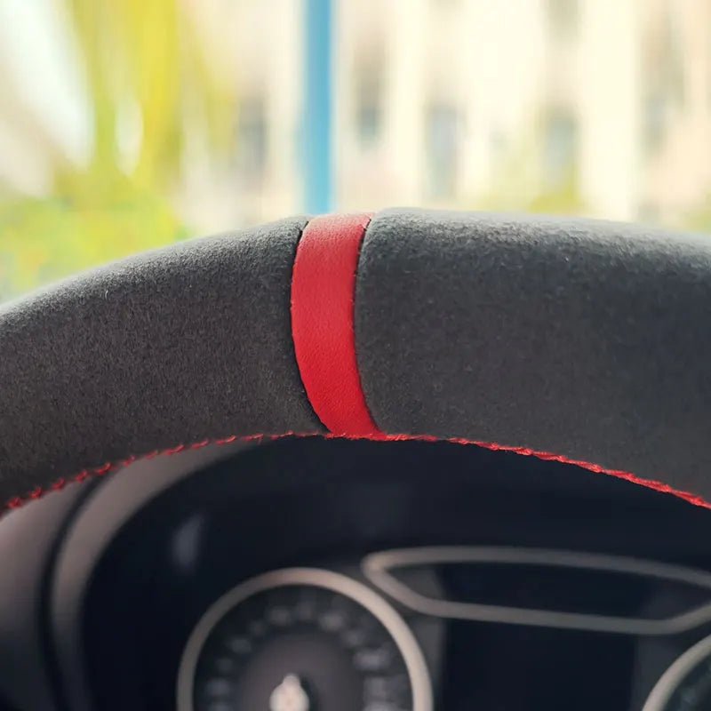 Car Interior Steering Wheel Cover For BMW E46 Coupe 2000-2004 E39 X5 E53 2003 Z3 E36 2000-2002 Hand Braid Suede Leather Trim