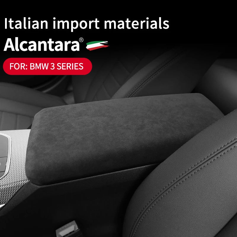 Car center armrest box cover Alcantara suede For BMW G20 G23 G28 G42 i3 i4 Series 3 4 Armrest Box Cover Panel Trim Accessories