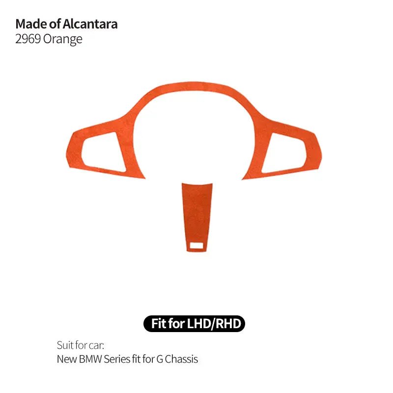 Made of Alcantara For New BMW Series Fit for G Chassis Car Steering Wheel Trim Styling Sticker Car Interior Tuning Accessories