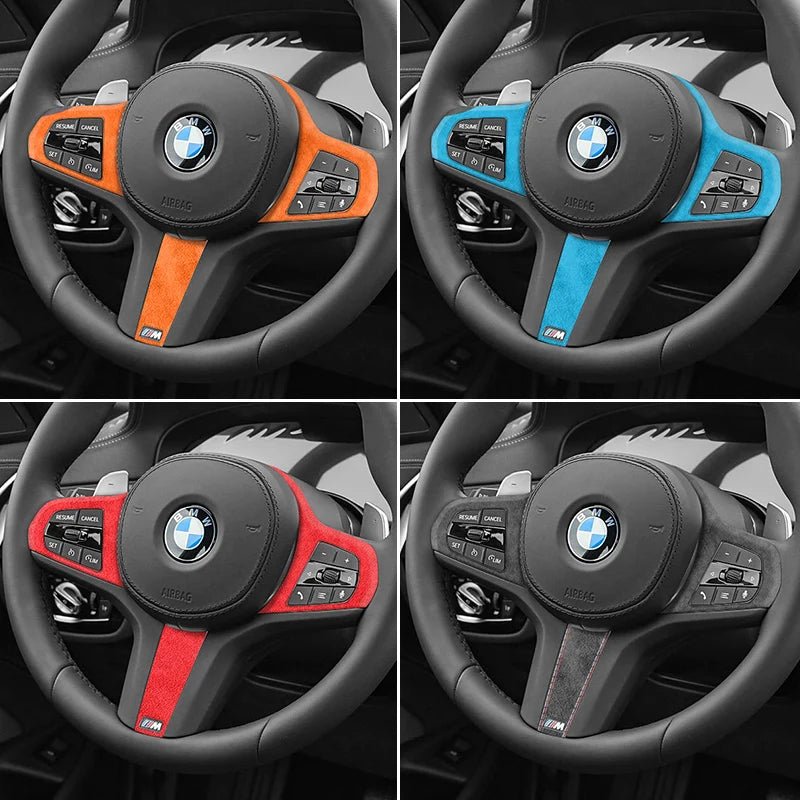 Made of Alcantara For New BMW Series Fit for G Chassis Car Steering Wheel Trim Styling Sticker Car Interior Tuning Accessories