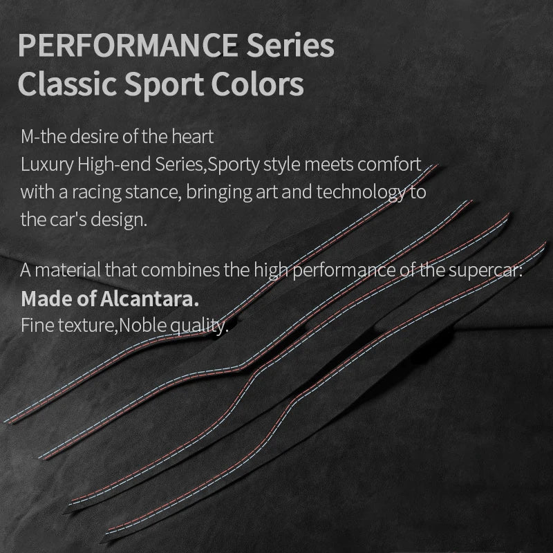 Made of Alcantara For BMW 5 Series G30 G38 Car Door Inner Handle Decorative Trim Frame Sticker Premium Interior Accessories