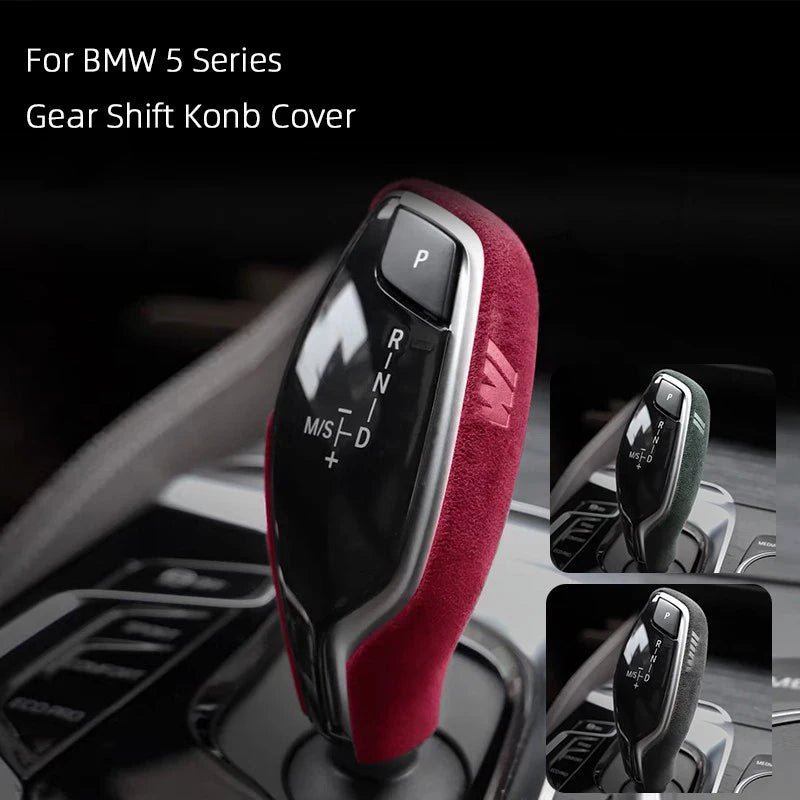 Alcantara Overlay Gear Shift Knob Cover For BMW 5 G30 G38 6 G32 7 G11 G12 X3 X4 G01 G02 G08 2018 2019 2020 2021 2022 2023 2024