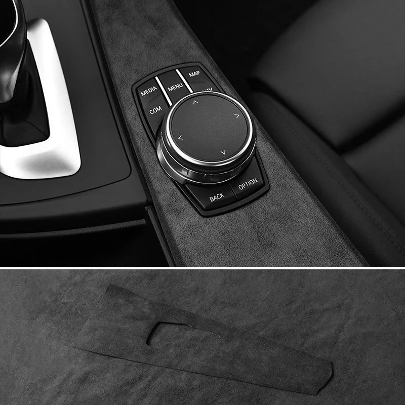 For BMW 3 Series F30 F31 F34 F35 3GT Car Center Console Multimedia Alcantara Panel Trim Sticker Interior