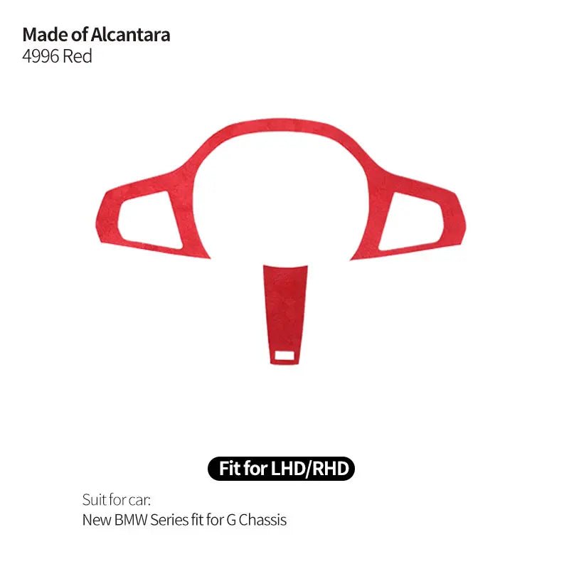 Made of Alcantara For New BMW Series Fit for G Chassis Car Steering Wheel Trim Styling Sticker Car Interior Tuning Accessories