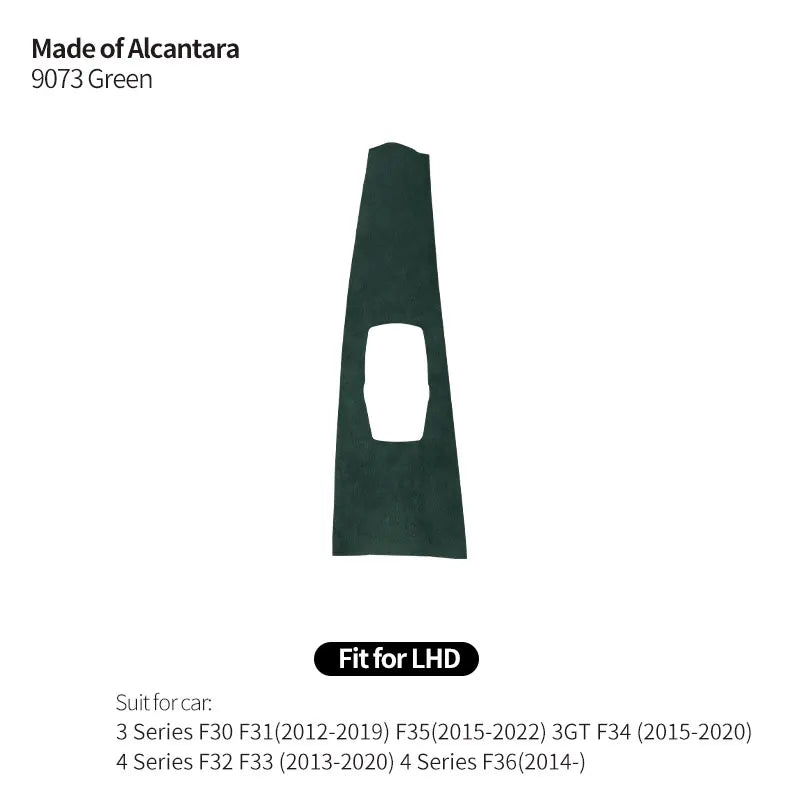 For BMW 3 Series F30 F31 F34 F35 3GT Car Center Console Multimedia Alcantara Panel Trim Sticker Interior
