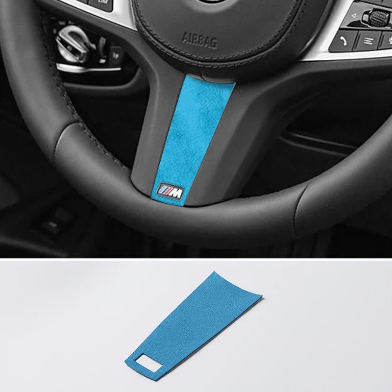 Made of Alcantara For New BMW Series Fit for G Chassis Car Steering Wheel Trim Styling Sticker Car Interior Tuning Accessories