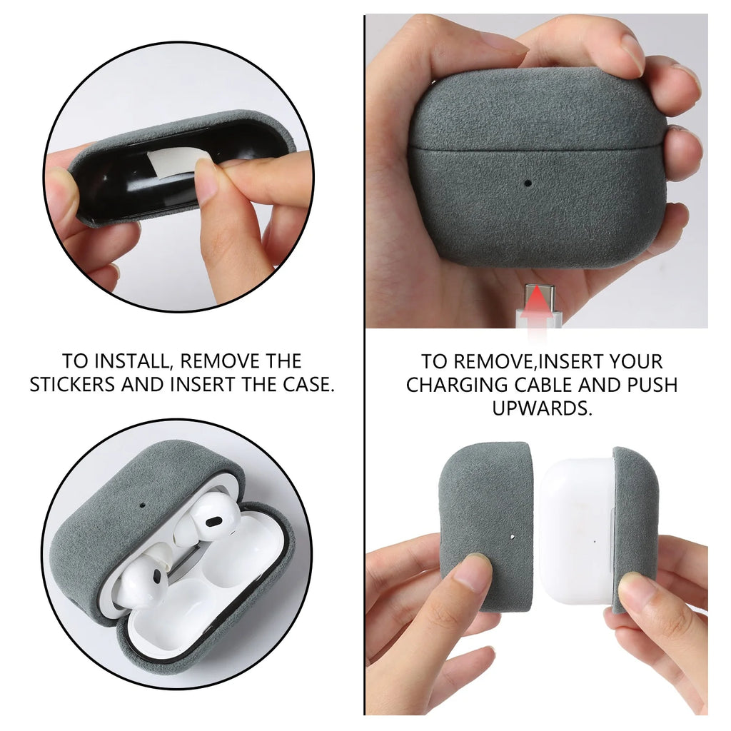 Luxury ALCANTARA Case For AirPods - CaseInBase
