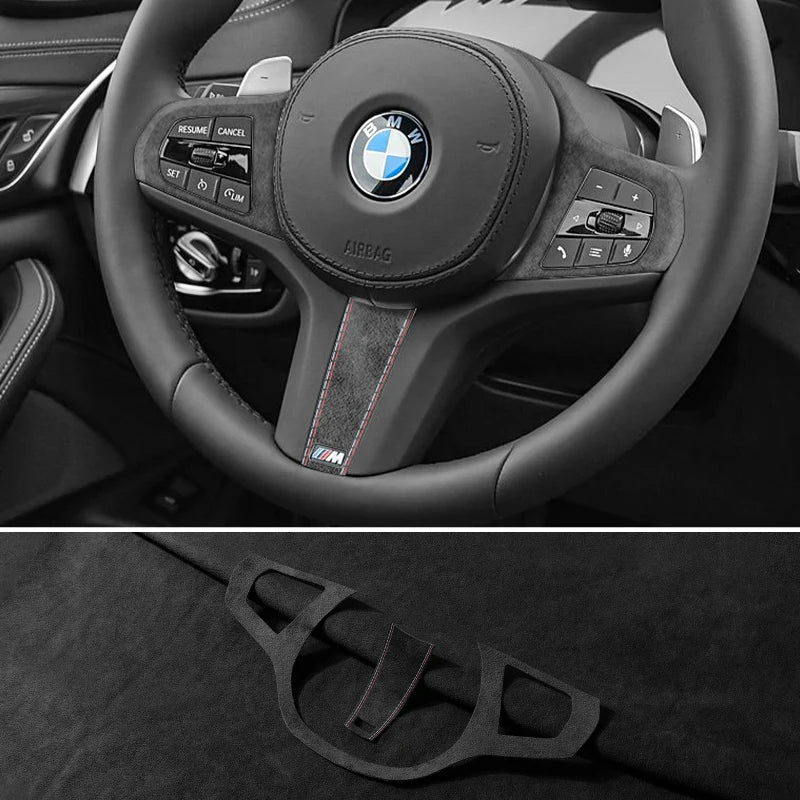 Made of Alcantara For New BMW Series Fit for G Chassis Car Steering Wheel Trim Styling Sticker Car Interior Tuning Accessories - CaseInBase